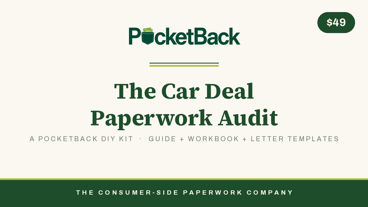 Car Purchase Contract Review Kit cover