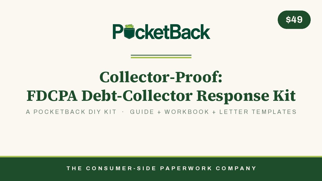 Debt Collector Notice and Dispute Kit cover