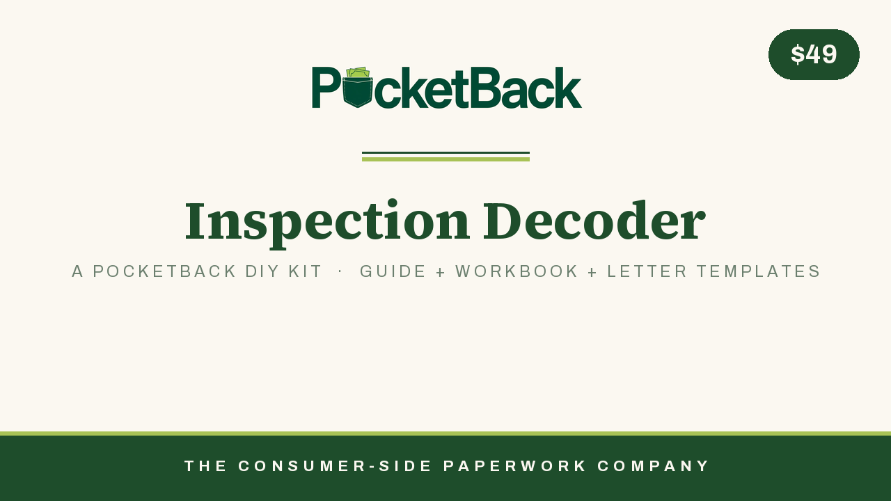 Home Inspection Report Review Kit cover