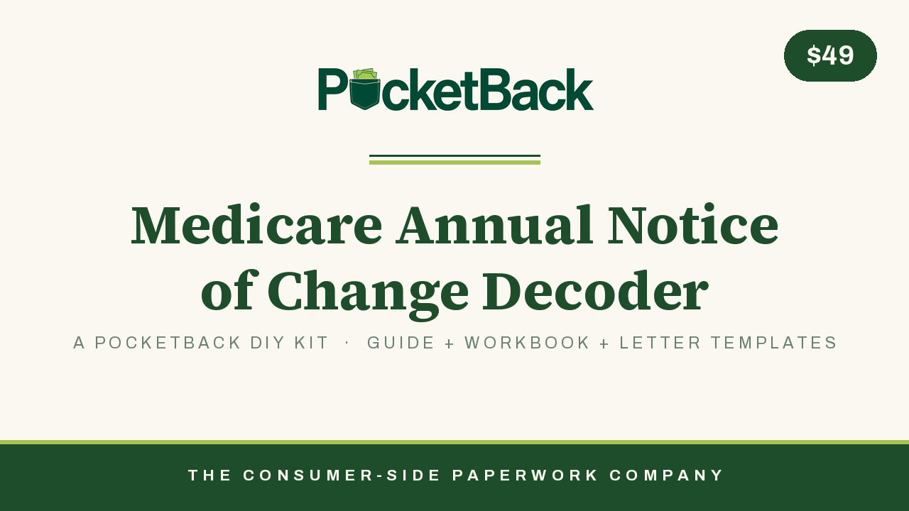 Medicare Plan Change Notice Review Kit cover