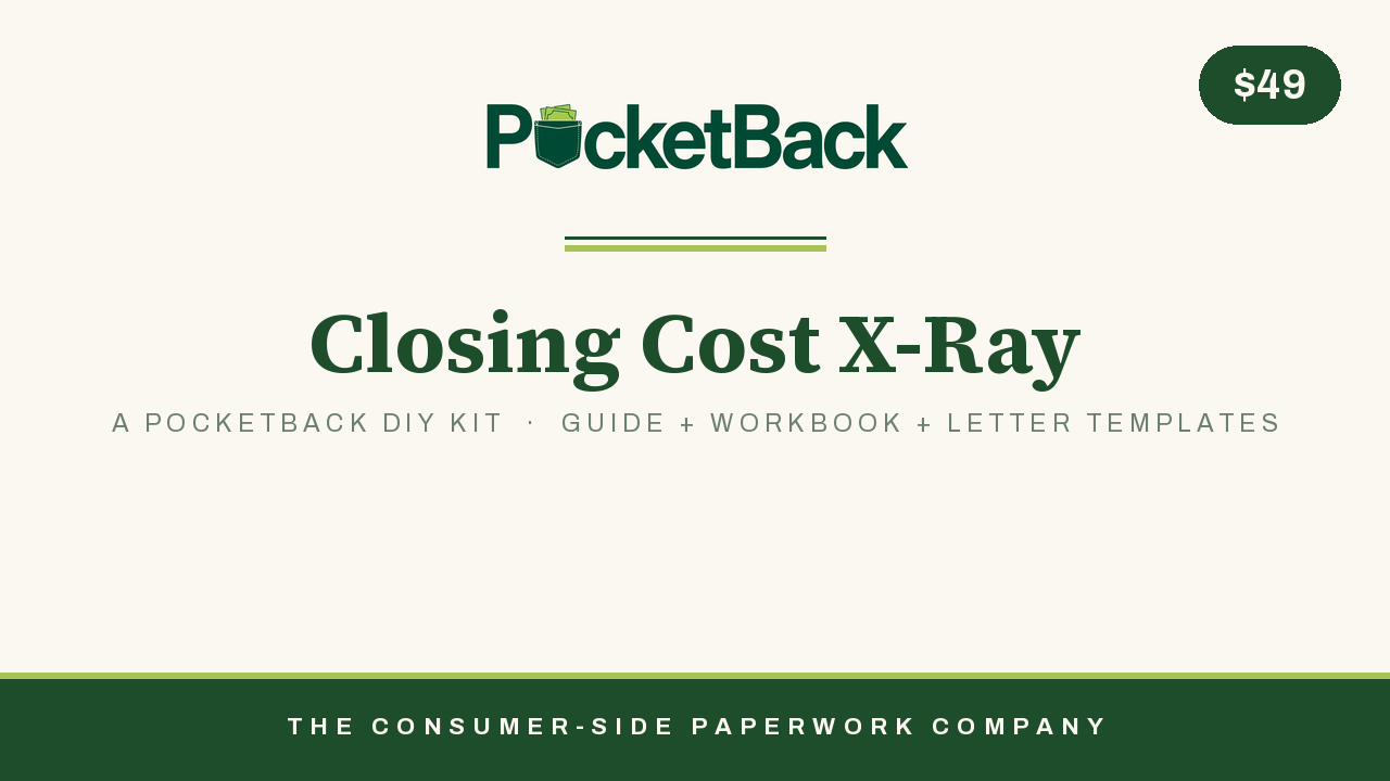 Mortgage Closing Cost Review Kit cover